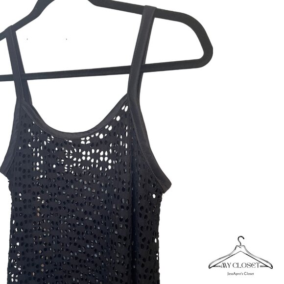 Black Eyelet Dress Size Small - Picture 3 of 3